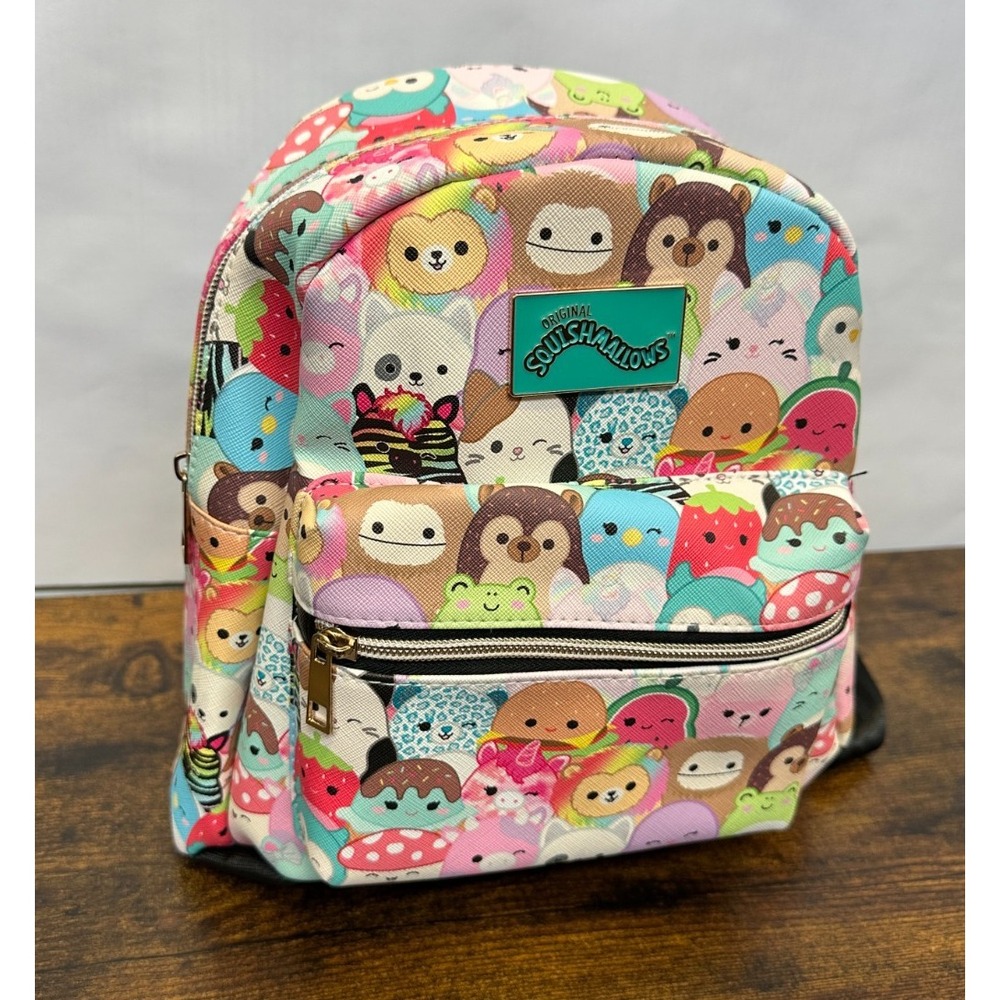 NWT Squishmallows All Over Print Mini Backpack Multi Character Animals Zip Bag - Picture 14 of 14